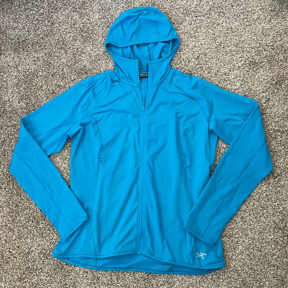 Women’s Arc’teryx Adahy Hoody Jacket Blue Teal Size L